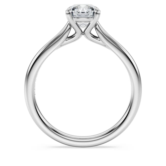 Eternity solitaire ring Lab-grown diamonds 1 ct tw, Round shape, 14K white gold