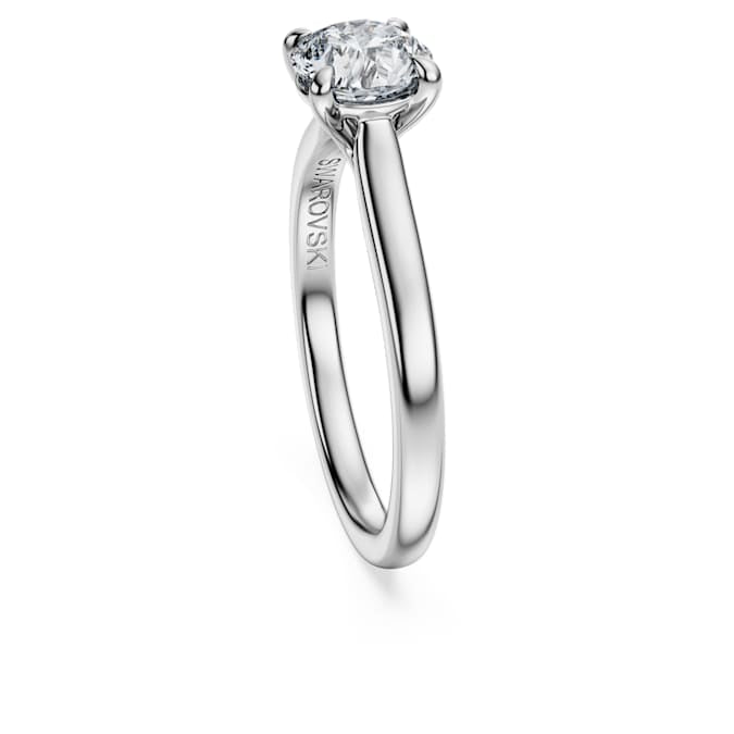 Eternity solitaire ring Lab-grown diamonds 1 ct tw, Round shape, 14K white gold