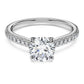 Eternity solitaire ring Lab-grown diamonds 1.2 ct tw, Round shape, 14K white gold
