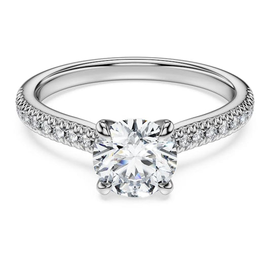 Eternity solitaire ring Lab-grown diamonds 1.2 ct tw, Round shape, 14K white gold