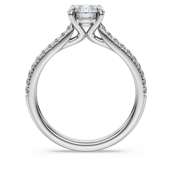 Eternity solitaire ring Lab-grown diamonds 1.2 ct tw, Round shape, 14K white gold