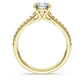 Eternity solitaire ring Lab-grown diamonds 1.2 ct tw, Round shape, 14K yellow gold