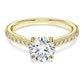 Eternity solitaire ring Lab-grown diamonds 1.2 ct tw, Round shape, 14K yellow gold