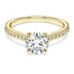 Eternity solitaire ring Lab-grown diamonds 1.2 ct tw, Round shape, 14K yellow gold