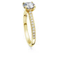 Eternity solitaire ring Lab-grown diamonds 1.2 ct tw, Round shape, 14K yellow gold