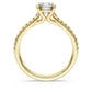Eternity solitaire ring Lab-grown diamonds 1.2 ct tw, Round shape, 14K yellow gold