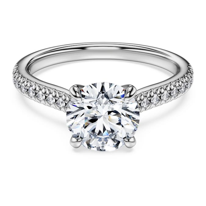 Eternity solitaire ring Lab-grown diamonds 1.7 ct tw, Round shape, 14K white gold