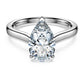 Eternity solitaire ring Lab-grown diamonds 2 ct tw, Pear shape, 14K white gold