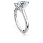 Eternity solitaire ring Lab-grown diamonds 2 ct tw, Pear shape, 14K white gold