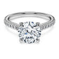Eternity solitaire ring Lab-grown diamonds 2.2 ct tw, Round shape, 14K white gold