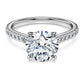 Eternity solitaire ring Lab-grown diamonds 2.2 ct tw, Round shape, 14K white gold