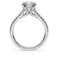 Eternity solitaire ring Lab-grown diamonds 2.2 ct tw, Round shape, 14K white gold