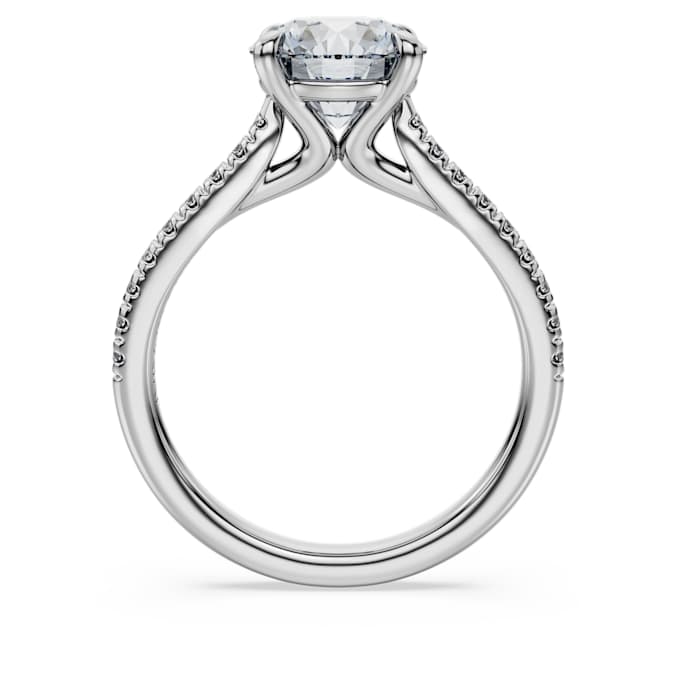Eternity solitaire ring Lab-grown diamonds 2.2 ct tw, Round shape, 14K white gold