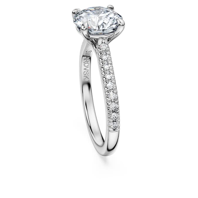 Eternity solitaire ring Lab-grown diamonds 2.2 ct tw, Round shape, 14K white gold