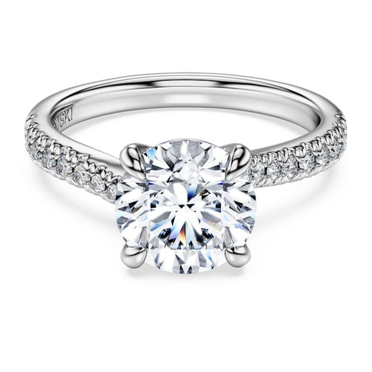Eternity solitaire ring Lab-grown diamonds 2.25 ct tw, Round shape, 14K white gold