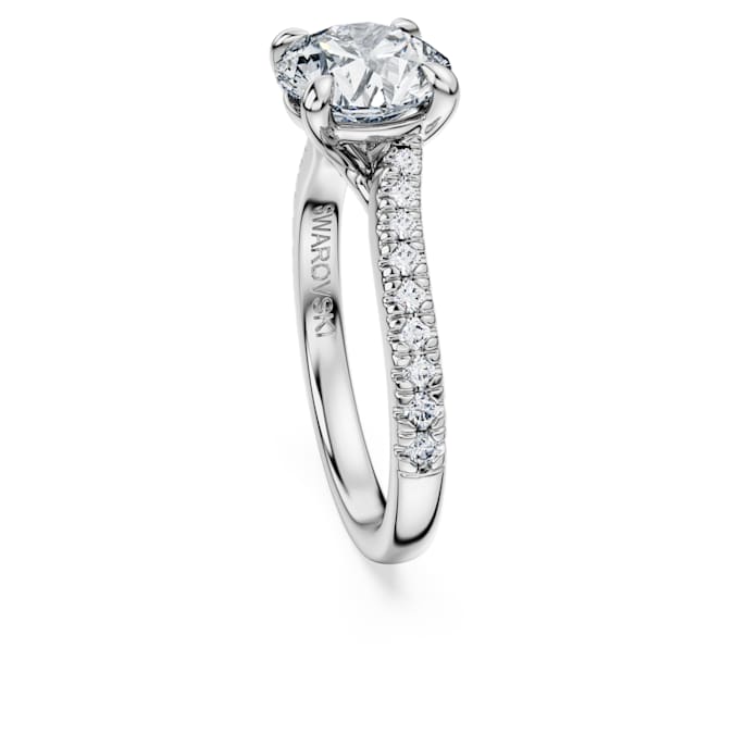 Eternity solitaire ring Lab-grown diamonds 2.25 ct tw, Round shape, 14K white gold