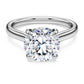 Eternity solitaire ring Lab-grown diamonds 3 ct tw, Round shape, 14K white gold