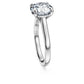 Eternity solitaire ring Lab-grown diamonds 3 ct tw, Round shape, 14K white gold