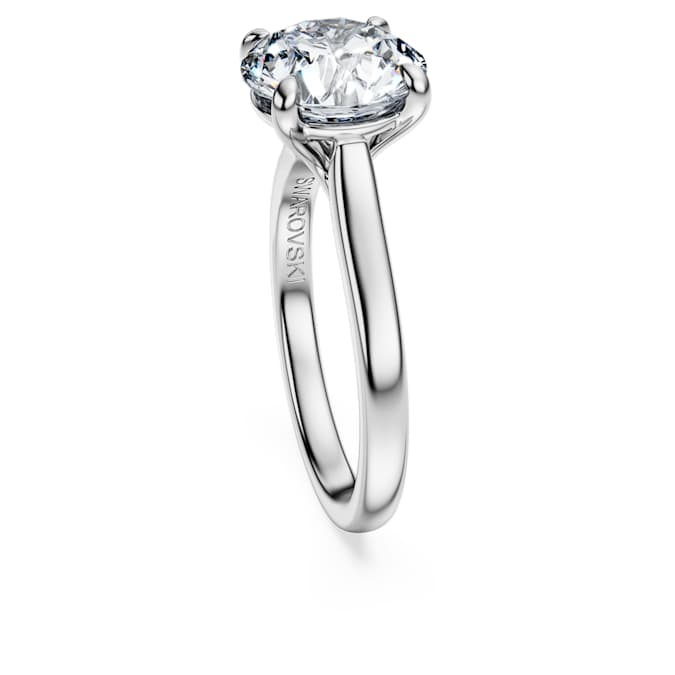 Eternity solitaire ring Lab-grown diamonds 3 ct tw, Round shape, 14K white gold