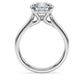 Eternity solitaire ring Lab-grown diamonds 3 ct tw, Round shape, 14K white gold