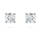 Eternity solitaire stud earrings Lab-grown diamonds 0.5 ct tw, Round shape, 14K white gold