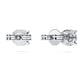 Eternity solitaire stud earrings Lab-grown diamonds 1 ct tw, Round shape, 14K white gold