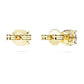 Eternity solitaire stud earrings Lab-grown diamonds 1 ct tw, Round shape, 14K yellow gold