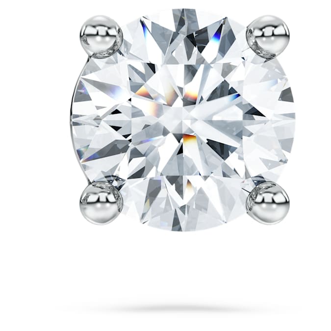 Eternity stud earring Lab-grown diamonds 0.5 ct tw, Single, Round shape, 14K white gold