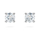 Eternity stud earrings Lab-grown diamonds 0.52 ct tw, Round shape, Sterling silver