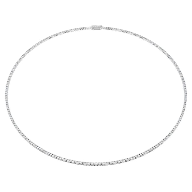 Eternity Tennis necklace Lab-grown diamonds 3 ct tw, Round shape, 14K white gold