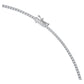 Eternity Tennis necklace Lab-grown diamonds 3 ct tw, Round shape, 14K white gold