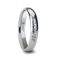 Handwritten Engraved Domed Tungsten Ring Polished - 4mm - 12mm - 6mm