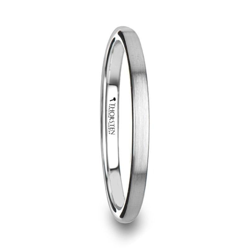 PERSEUS Domed with Brushed Finish Tungsten Band - 2mm - 12mm - 8mm