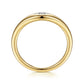 Gabriel & Co. 14K Yellow Gold Diamond Starburst Signet Ring .02CTW SZ6.5