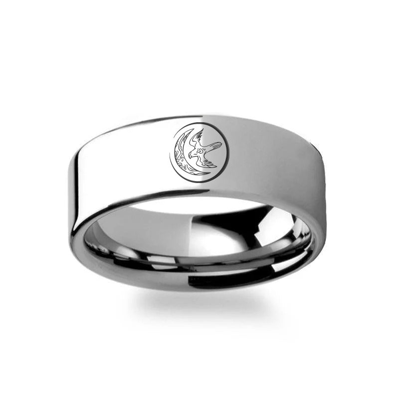 Game of Thrones Noble Houses Sigil Engraving Tungsten Ring Arryn - 2mm - 12mm - 6mm