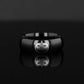 Spooky Evil Halloween Jack-O-Lantern Engraved Domed Black Tungsten Ring (Raven) - 4mm - 12mm - 8mm