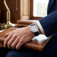 Omega de Ville Trésor 36 mm — Steel on Fabric Strap — lifestyle