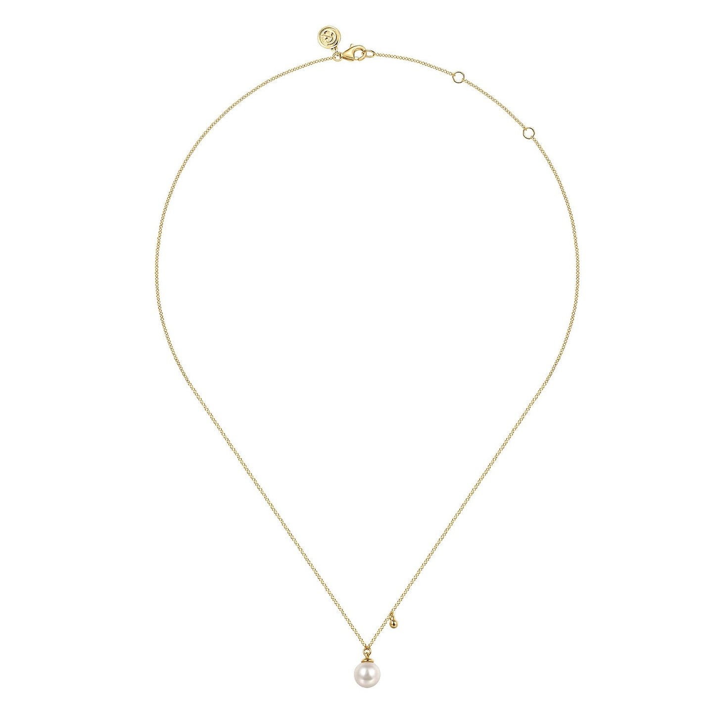 Gabriel & Co. 14K Yellow Gold Pearl Drop Necklace