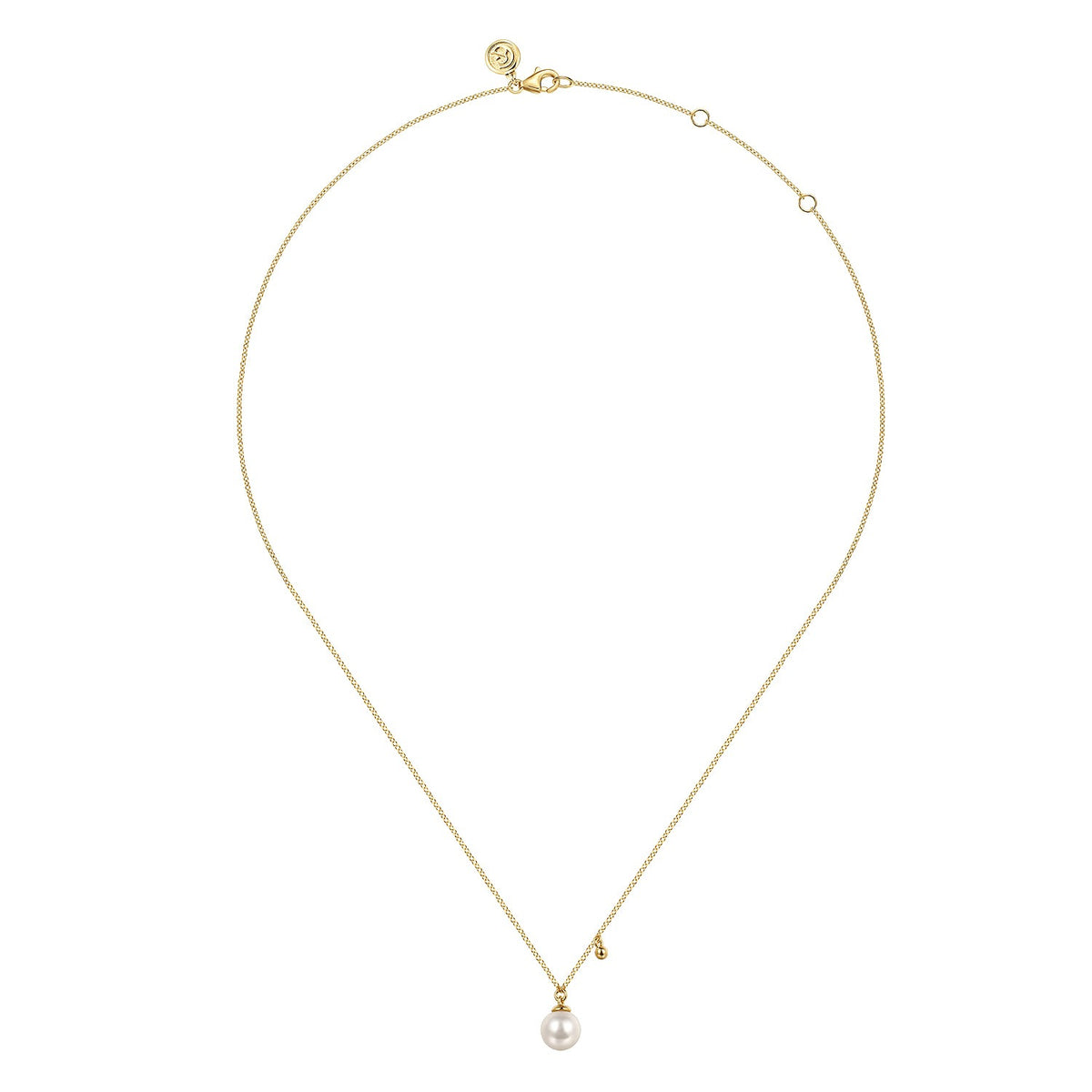 Gabriel & Co. 14K Yellow Gold Pearl Drop Necklace
