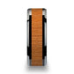 IOWA Black Ceramic Wedding Ring with Polished Bevels and Black Cherry Wood Inlay - 6mm - 10mm