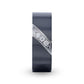 JAGUAR Flat Brushed Black Titanium Men's Wedding Band With Small Silver-Coated Diagonal Design And A Set of 3 Diamonds -