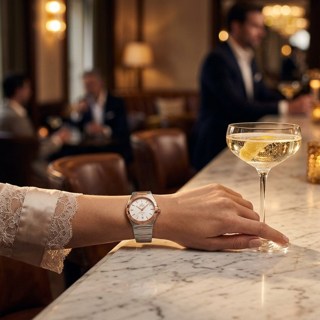 Omega Constellation 39 mm — Steel ‑ Sedna™ Gold on Steel ‑ Sedna™ Gold — lifestyle