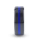 JACKSEN Black Titanium Men's Wedding Band Beveled Black Titanium With Blue Stripe Inlaid Brushed Finish Center And Polis