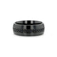 TALON Black Titanium Ring with Black Sapphires - 6mm - 8mm
