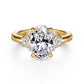 Gabriel & Co. Mattie - 14K Yellow Gold Oval Lotus Diamond Engagement Ring 10.5X7 1/2CTW
