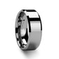 TURIN Tungsten Ring with Beveled Edge and Rectangular Facets - 4mm - 8mm