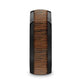 WALLACE Black Ceramic Polished Finish Men’s Domed Wedding Band with Black Walnut Inlay - 8mm