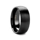 RAIDER Domed Brush Finished Black Tungsten Wedding Band - 2mm - 12mm - 6mm
