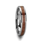 KODIAK Tungsten Wedding Band with Bevels and Rosewood Inlay - 4mm - 12mm - 6mm