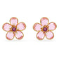Florere stud earrings Flower, Pink, Gold-tone plated